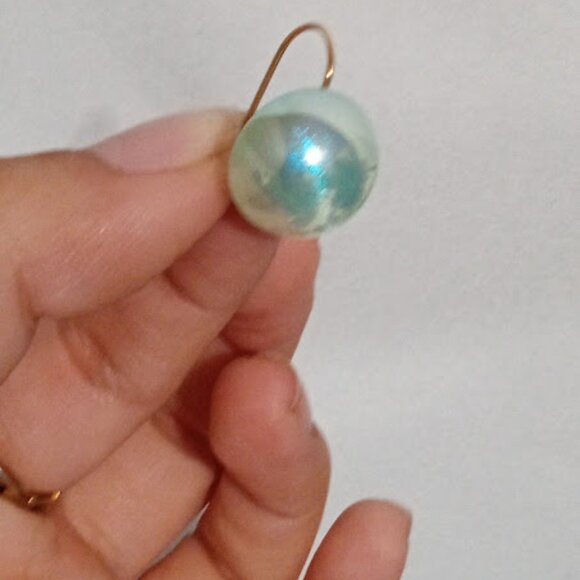 Turquoise dangle earrings - Picture 2 of 2